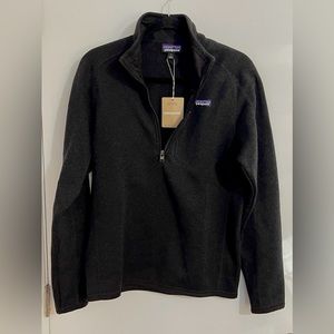 Patagonia, Better Sweater 1/4 Zip, Fleece pullover, medium/Small, Black